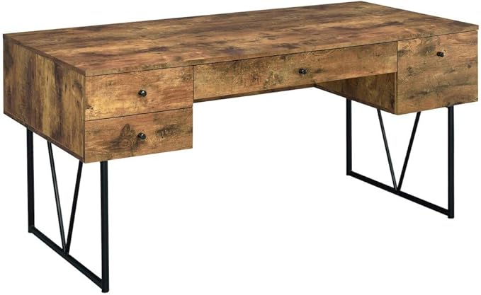 Office Desk with Drawers – Spacious Home Office Desk 63 Inches Wide Writing Desk with Storage Computer Desk with Shelves for Work Study or Professional Use