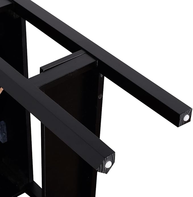 Corner Desk Compact Home Office Corner Desk Organizer90 Degrees Triangle Computer Table Laptop Writing Table for Small Spaces with Storage Shelf and Drawer (Black)