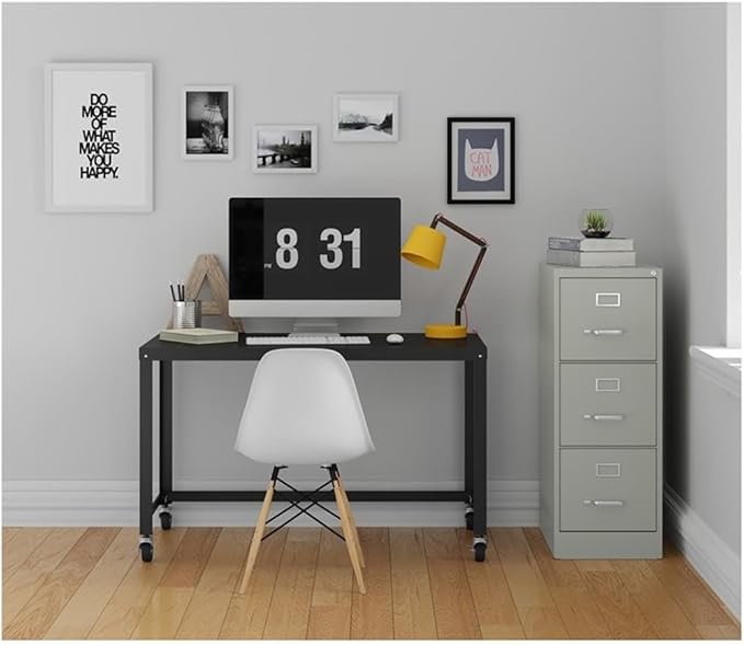 UrbanPro 3 Drawers 40.19 Vertical Light Gray Metal Filing Cabinet Lockable Pre-Assembled Stationary Letter Size for Home Office