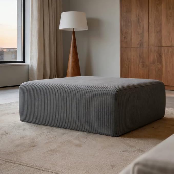 Modern Modular Sectional Sofa for Living Room Cloud Sectional Couch Sectional Ottoman Deep Seat No Assembly Required Grey