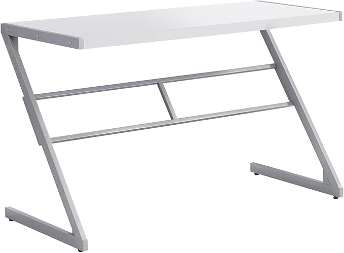 Computer Desk Modern &amp Contemporary Home Office Workstation for Laptops Compact 48 White Laminate Desk