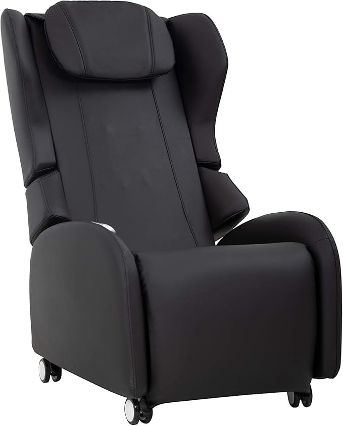 PayLessHere Recliner Chair Full Body Shiatsu Massage Chair with 3-Speed Folding Backrest Electric Massage Chair Easy to Move for Living Room Bedroom Office Black