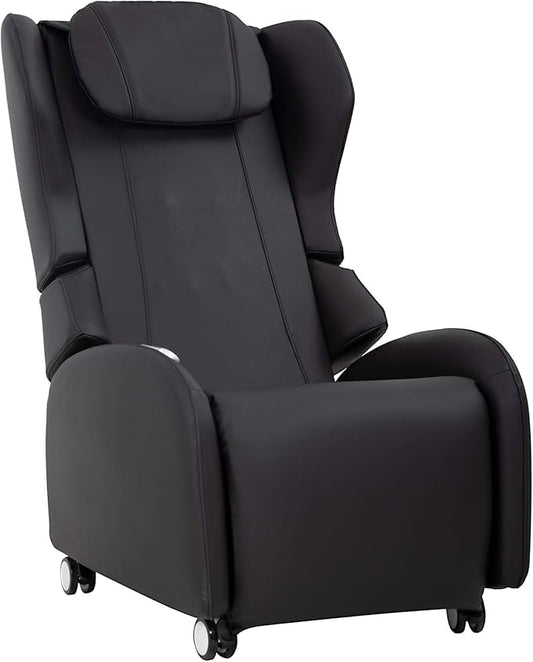 PayLessHere Recliner Chair Full Body Shiatsu Massage Chair with 3-Speed Folding Backrest Electric Massage Chair Easy to Move for Living Room Bedroom Office Black