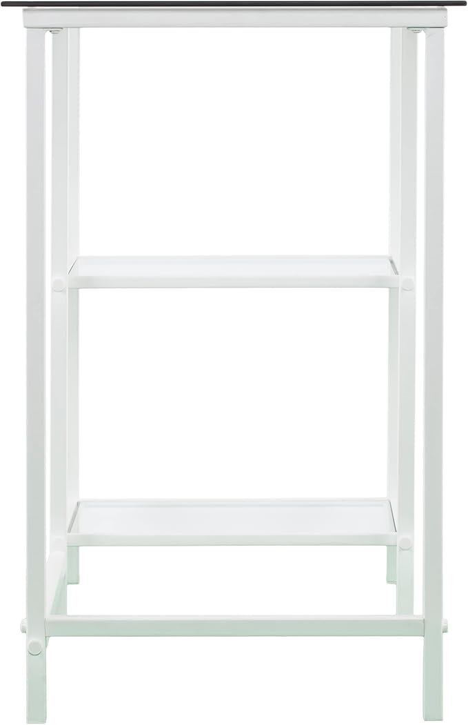 SEI Furniture Layton Metal/Glass Student Desk White