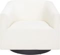 SAFAVIEH Home Collection Birdie Cream Velvet Accent Swivel Chair (Fully Assembled)