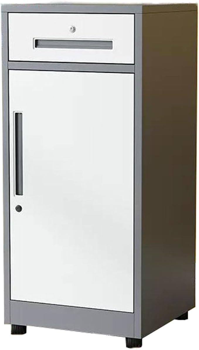 Aimeryup Passageway File Cabinet Metal Clip with Drawer Storage Desk Cabinet Study Low Cupboard Office 40X39X85CM(Size:40X39X85CMColor:B)
