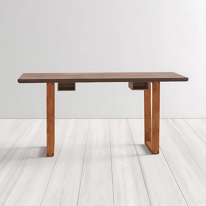 Aiden Oak Finish Wood Writing Computer Desk Modern Style Simple Sleek Table for Home Office