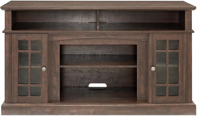 Espresso TV Stand - Traditional American Country Style Entertainment Center with Storage - Fits 65 Inch TV - Media Console for Living Room