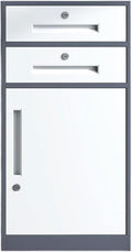 Large Capacity File Storage Cabinet Thickened Steel Office Organizer with Smooth Gliding Drawers Modern Locking Cabinet for Documents Printer Supplies (Gris)