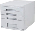 Filing Cabinet Desktop File Drawer Cabinet with Lock Desktop File Cabinet Data Storage Box (Color : White Size : 26.3x34x25CM)