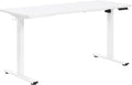OSP Home Furnishings Primo Sit-to-Stand Electric Height Adjustable Office Desk with Hook White 5 Feet Wide