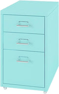 3 Drawer Mobile File Cabinet Drawer Cabinet Office Filing Cabinet Household Mobile Storage Cabinet Under Desk Storage(Color:C)