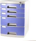 Lockable 5-Drawer Plastic File Cabinet - Desktop Storage Solution for Home &amp Office - Stylish and Functional Organization - 29.5x39.4x43cm