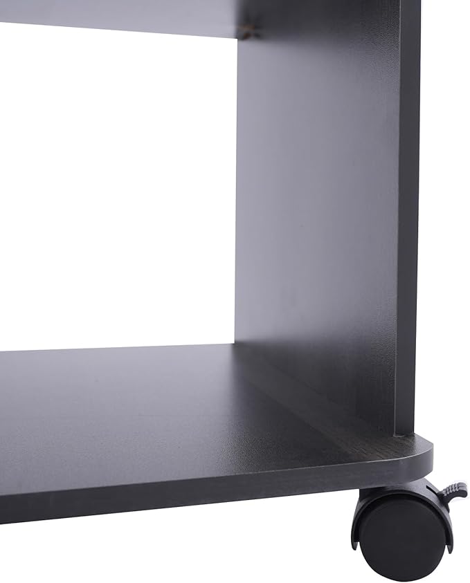 3 Drawer Mobile File Cabinet Locking File Cabinet with 5 Wheels Under Desk Storage Printer Stand File Cabinets for Home Office Black