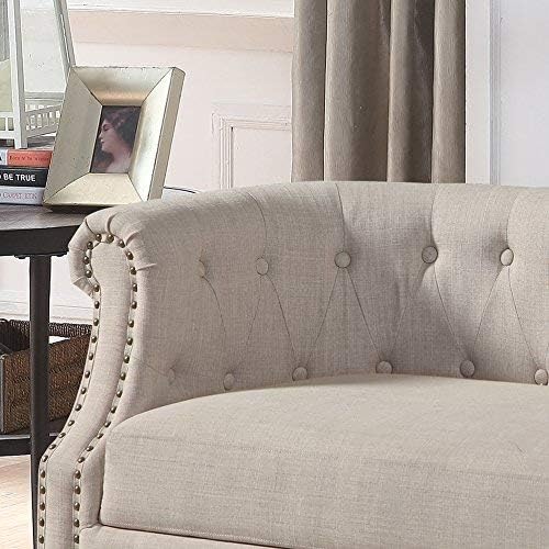 Rosevera C23 Edmeston Chesterfield Loveseat Beige