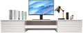 Wall Mounted Desk Wall Organizer with Two Drawers &amp One Keyboard Tray &amp 120 Lbs Load Capacity Floating Computer Desk Laptop Computer Writing Study Table for Homes Offices Entrances(White)