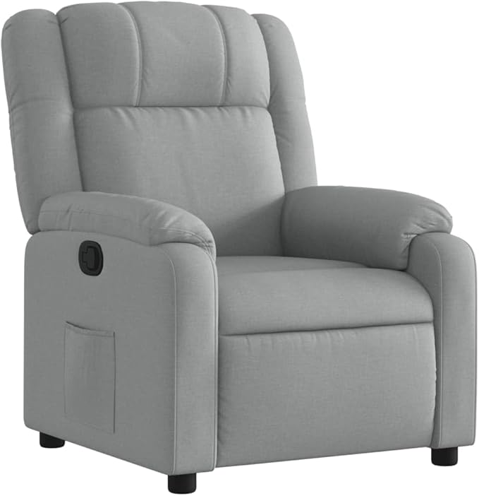 Fabic Recliner Sofa Chair for Adult Home Theater Sleeper Seating Single Sofa Home Theater Seating Comfy Living Room Single Sofa Chair Light Gray Fabric-29