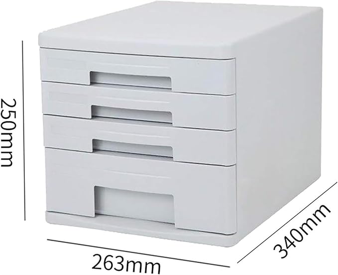 Filing Cabinet Desktop File Drawer Cabinet with Lock Desktop File Cabinet Data Storage Box (Color : White Size : 26.3x34x25CM)