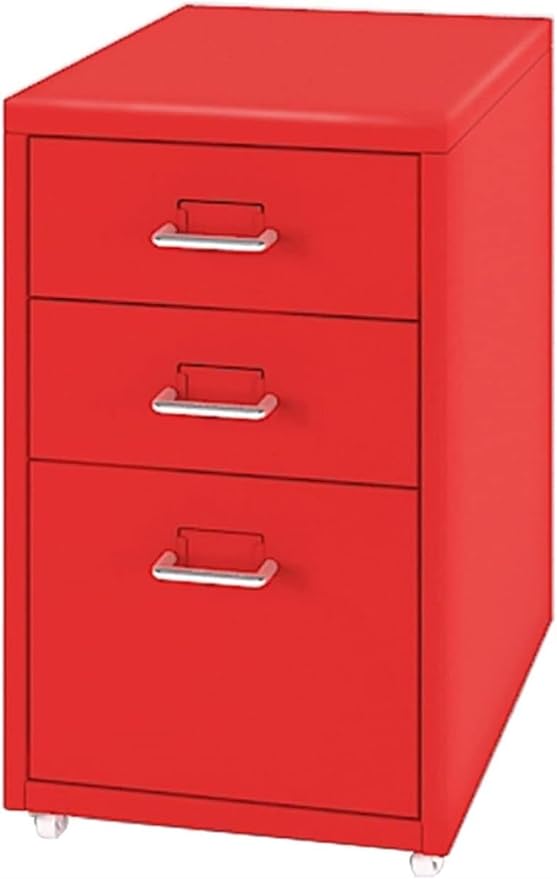 3 Drawer Mobile File Cabinet Drawer Cabinet Office Filing Cabinet Household Mobile Storage Cabinet Under Desk Storage(Color:D)
