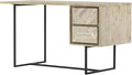 Armen Living Peridot 2 Drawer Desk in Natural Acacia Wood 24 x 29 x 51