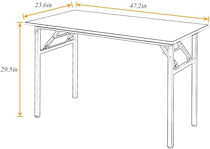 Computer Desk47 Modern Simple Style Folding TablesHome Office Writing Desk Space Saving Foldable Table No Install Needed