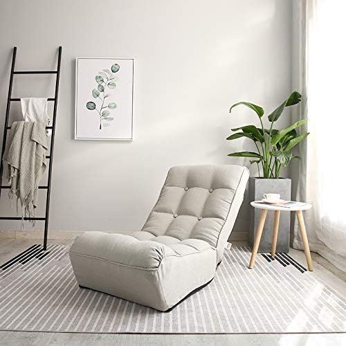 Floor Lounge ChairSingle Sofa Reclining Chair3 Angles Adjustable Floor ChairFolding Japanese Chair Lazy Sofa Tatami Balcony Reclining ChairLeisure Sofa Adjustable Chair for Living RoomGray
