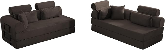 KEIKI 106 4Seat Modular Sectional Corduroy Sofa Couch for Rustic Home Apartment Living Family Friendly Rustic Homeowners Soft Plush Comfortable Cozy Relaxing Lounge Contemporary Design Brown