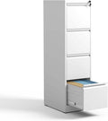 4 Drawer Small File Cabinet with Lock Under Desk Locking Drawers Storage Cabinets Organizer for HomeOffice Metal Vertical Filing for A4 Legal/Letter SizeWhite