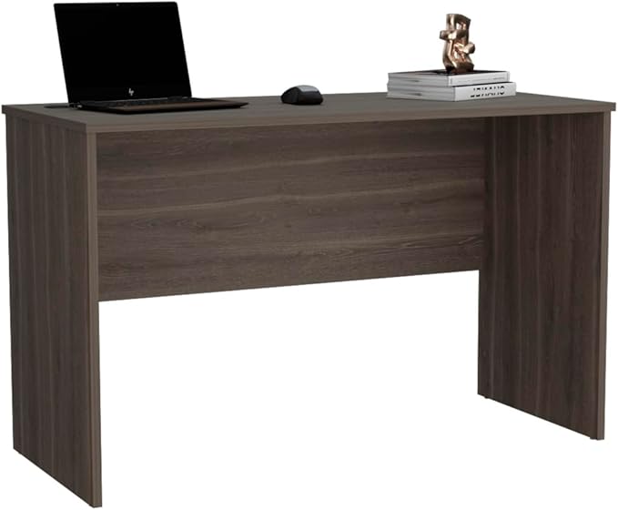 47 Wide Study Desk - Gray Walnut Modern Desk &amp Computer Table for Home Office - Spacious &amp