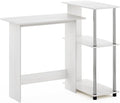 Maykoosh Corner Desk with Bookshelf White Oak Finish Steel Frame Home Office Desk