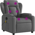 vidaXL Modern Dark Grey Massage Recliner Chair with USB Function and Adjustable Features Perfect for Living Room Office Relaxation Chairs Reclining Armchair TV Sofa