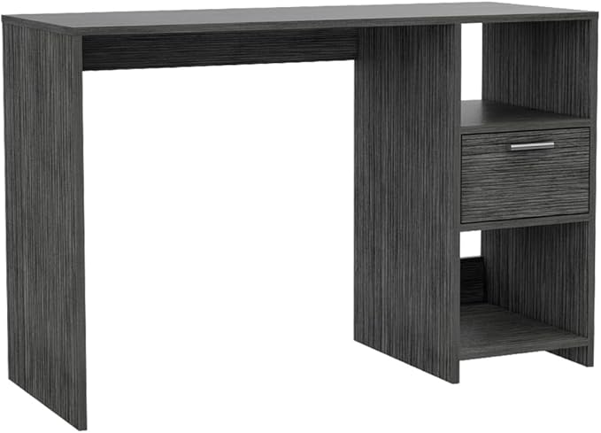 Computer Desk with Storage 43 Home Office Desk with 2-Shelf &amp 1-Drawer Modern PC Desk Study Writing Table Workstation for Small Spaces Smokey Oak