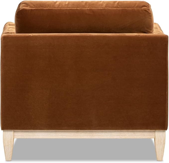 Jennifer Taylor Home Pasadena 36 Wide Modern Farmhouse Accent Arm Chair Burnt Orange Performance Velvet