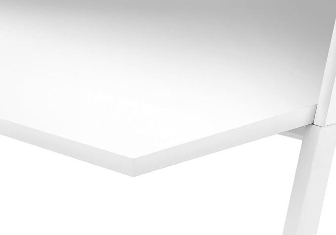 Monarch Specialties I 7545 Computer Desk Home Office Laptop Storage Shelves 48 L Work Metal Laminate White Contemporary Modern