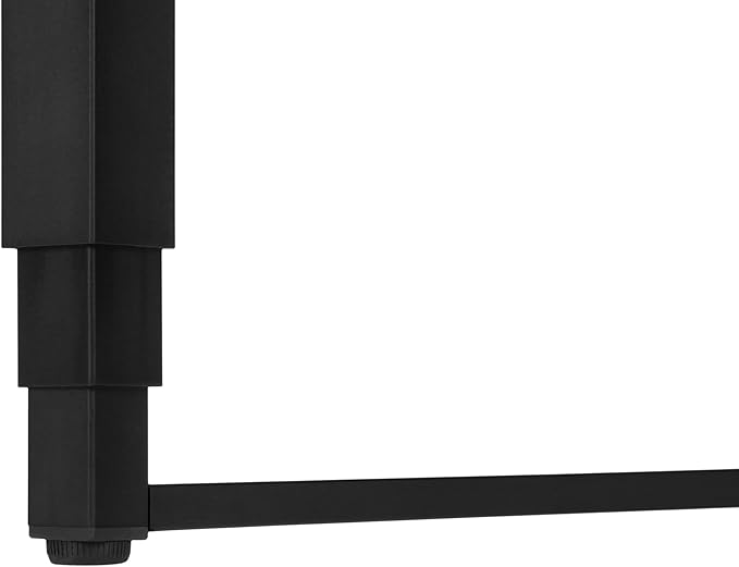 Penau Adjustable Computer Desk for Home Office Modern Grey Laminate Surface Black Metal Legs 47.25 Inchs Long Suitable for Small Spaces