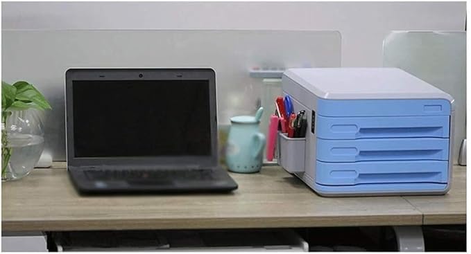 CHEFFS Desk File Cabinet File Manager- Desktop Storage Box - with Password Lock Drawer Type Multi-Layer File Cabinet OfficeHomeMall(D)