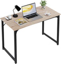 Gaming Desk39 Inch DeskOffice DeskMulti-Function Writing TableDesks for Small SpacesModren Simple Style DeskMetal Frame Office DeskAdjustable Leg PadsNature
