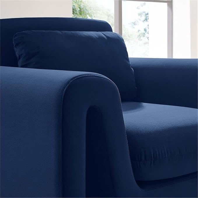 Modway EEI-6576-MID Waverly Performance Velvet Armchair Midnight Blue