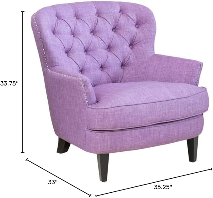 Christopher Knight Home Tafton Fabric Club Chair Light Purple