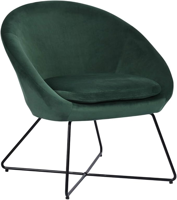 Accent Chair Armchair Fashion Velvet Fabric Upholstery Accent Chairs for Living Room BedroomDark Green