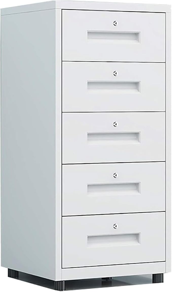 Aimeryup Office 5-Tier File Cabinet Metal Clip with Drawer Storage Desk Cabinet Study Inn Low Cupboard 40X39X85CM(Size:40X39X85CMColor:A)