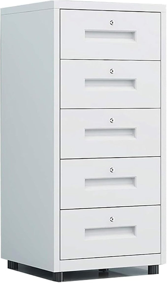 Aimeryup Office 5-Tier File Cabinet Metal Clip with Drawer Storage Desk Cabinet Study Inn Low Cupboard 40X39X85CM(Size:40X39X85CMColor:A)