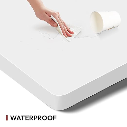 SANODESK Universal Tabletop 60x24x1 Thickness One-Piece Table Top Rectangular Particle Board for Standing Desk and Home Office Countertop DIYWhite Desk Top