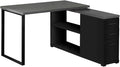 Corner L-Shaped Computer Desk with Storage Drawers - Modern Home Office Setup for Laptop &amp Work