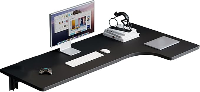 Wall Mounted L-Shape Corner Desk Home Office Corner Table Floating Laptop Desk Fold Down For Study Bedroom Bathroom Or Balcony(90X60X40cm(35.4X23.6X15.7in)black)