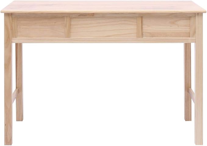 Simple Computer Desk 43.3 inch Home Office Desk Study Table Laptop Standing Desk Writing Desk with 2 Storage Drawers Makeup Vanity Console Table