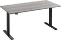 Bush Business Furniture Move 60 Series 60W x 30D Electric Height Adjustable Standing Desk in Platinum Gray with Black Base