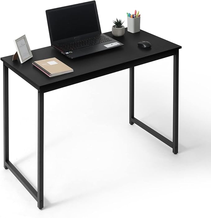 CAPHAUS 40 Inch Small Computer Desk for Home Office Gaming &amp Small Spaces - Compact Black Writing Desk Easy Assembly 220 lbs P2 Board