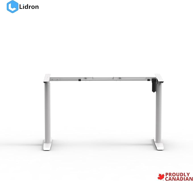 AKI Electric Desk Frame – Obsidian | Premium Motor Smart Controller | Robust Build for Home Office &amp Gaming Made in Canada (Black Frame Only)