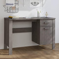 Wooden Writing Computer Desk Home Office Desk Writing Study Table for Bedroom Console Table for Living Room Light Gray 44.5x19.7x29.5 (Style O) -AA